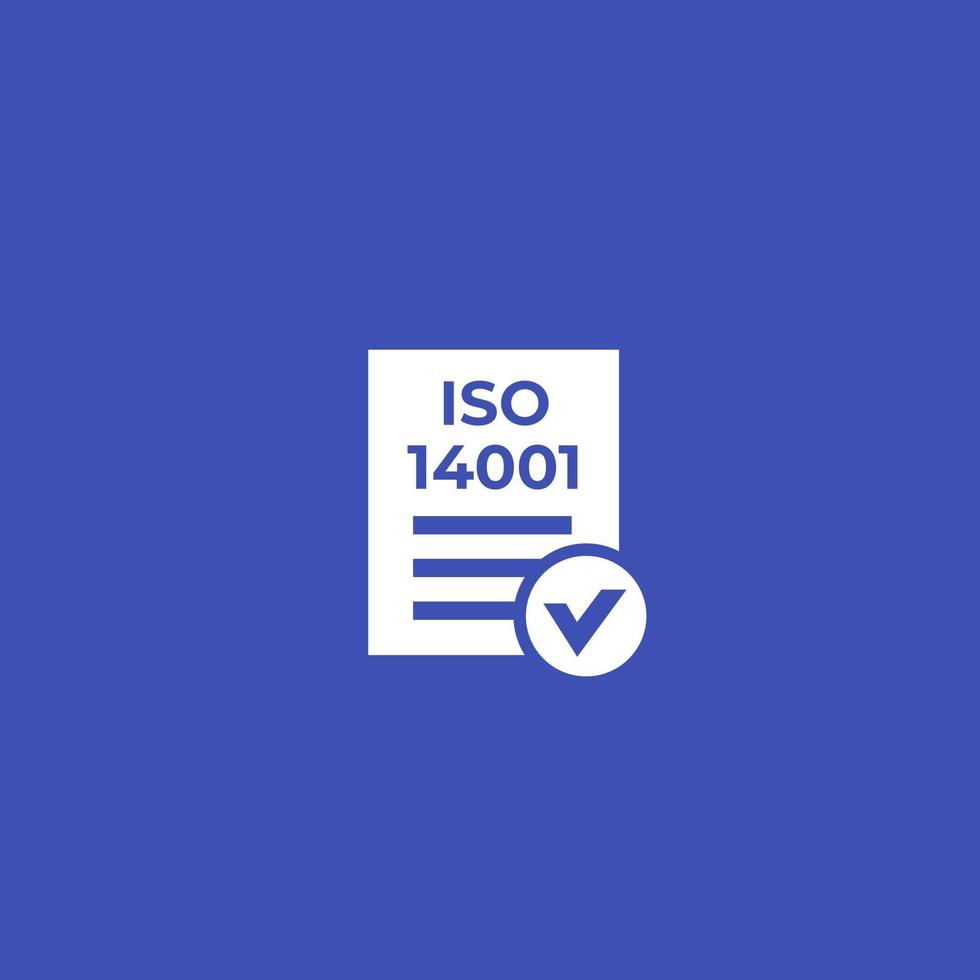 ISO 14001 icon vector