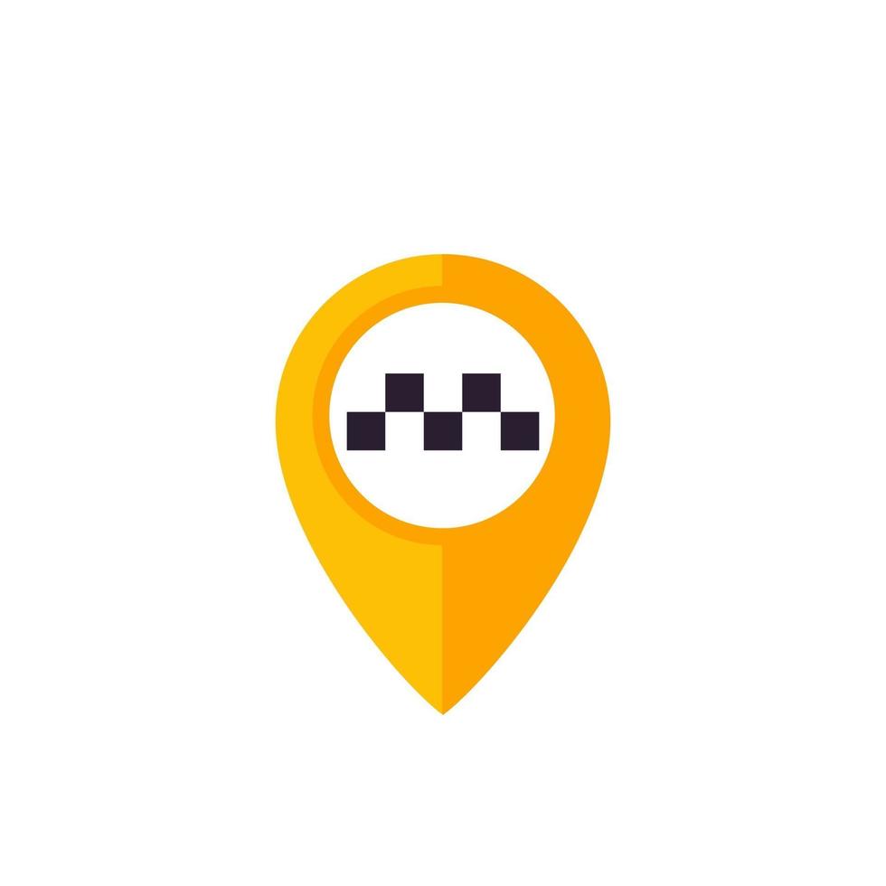 Taxi pointer, pin vector logo