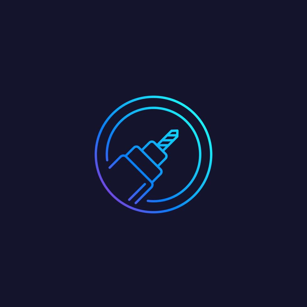 milling machine linear icon vector