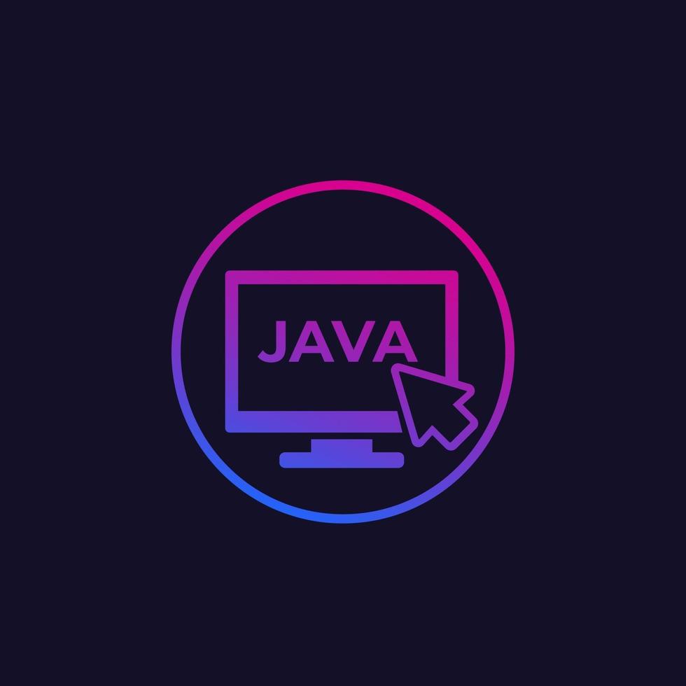 icono de vector de codificación java