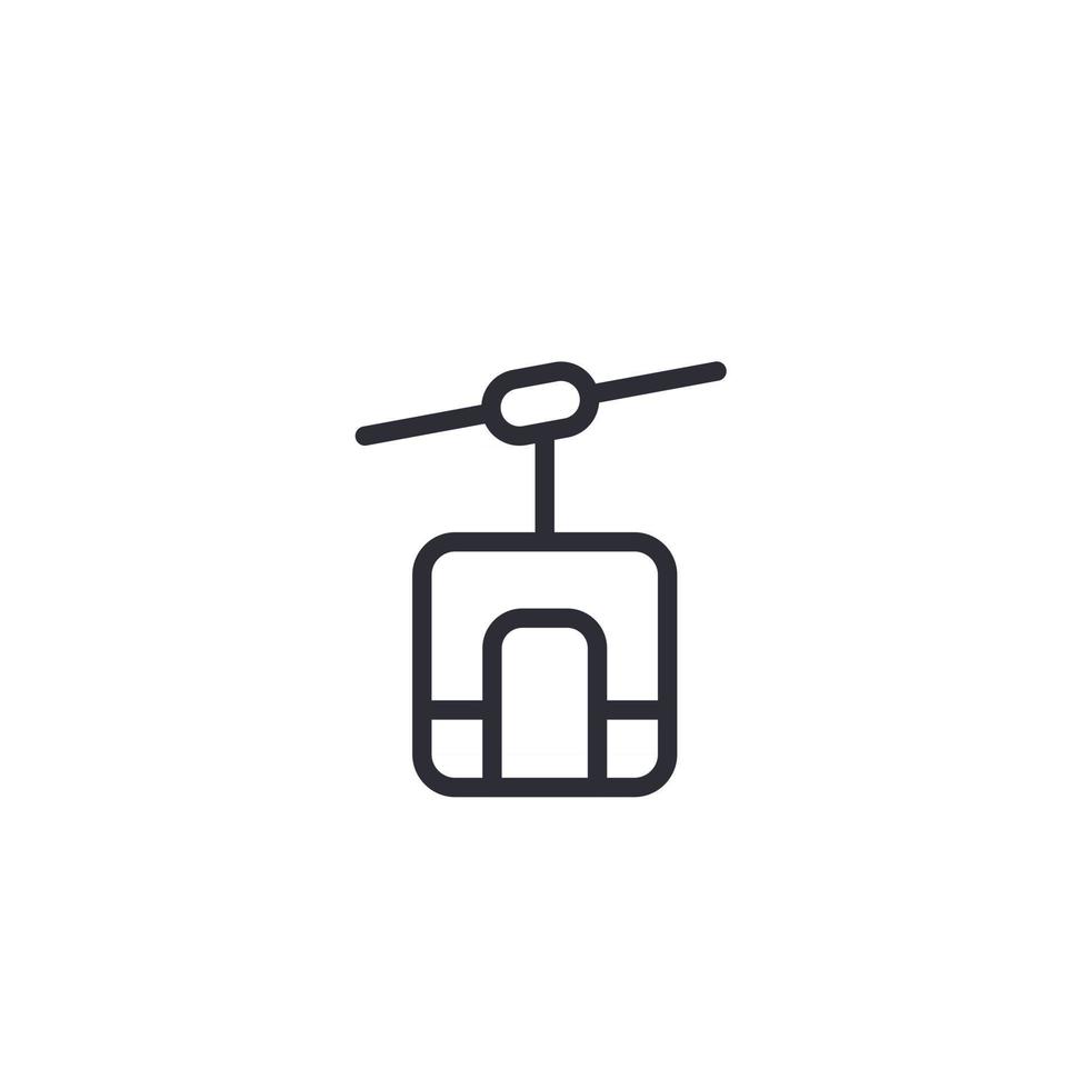 funicular line icon on white vector