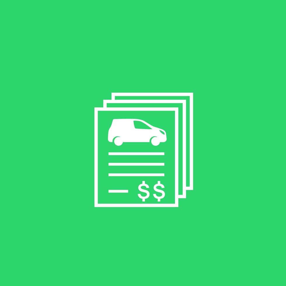 car loan or auto insurance vector icon