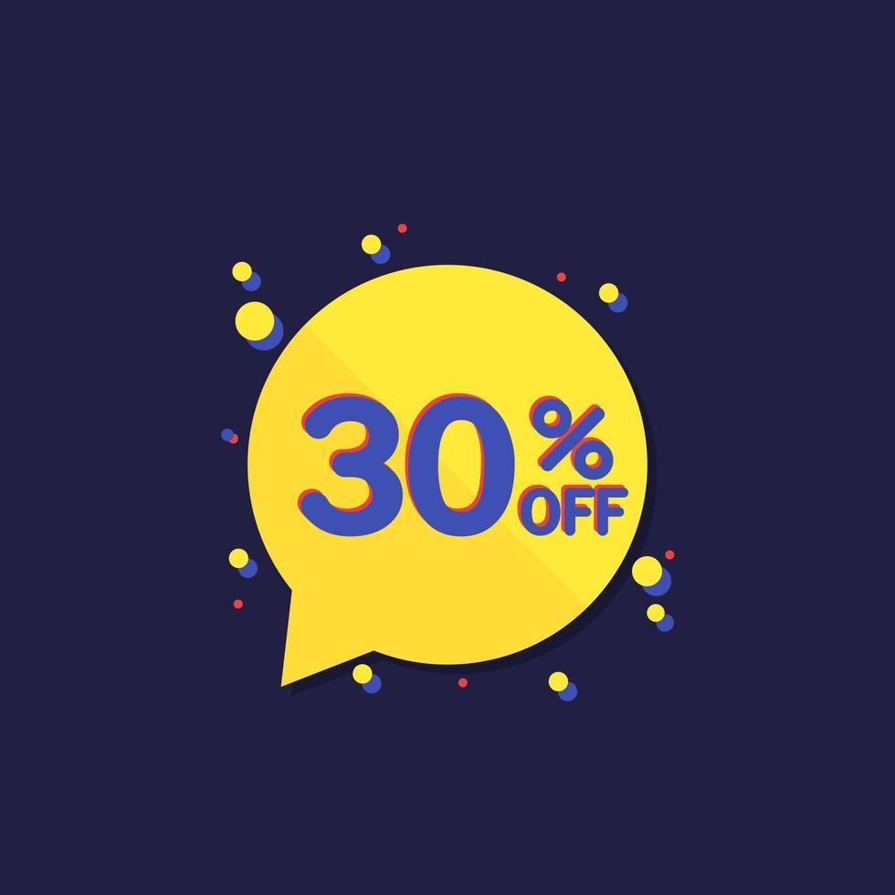 30 off discount vector banner