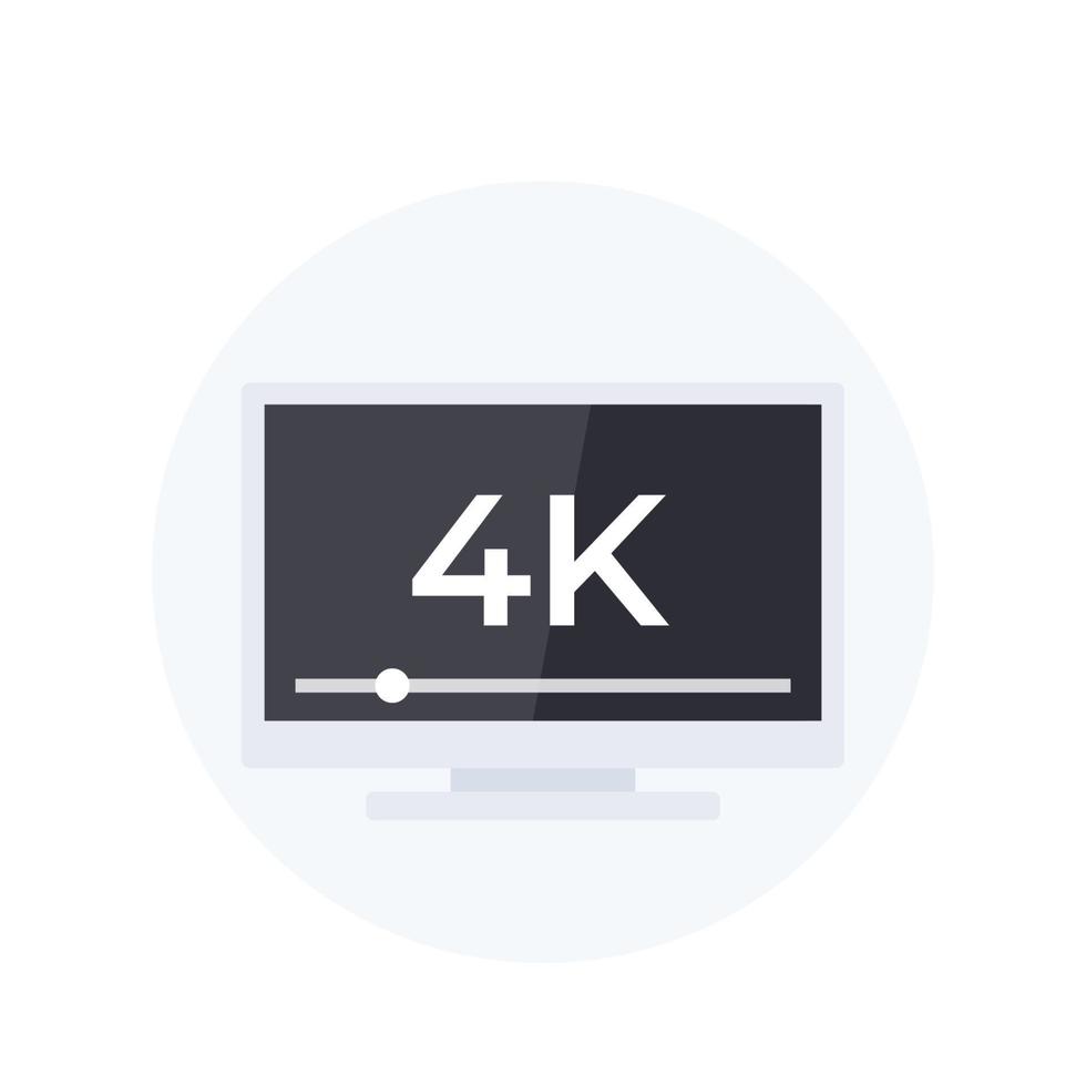4K tv vector illustration