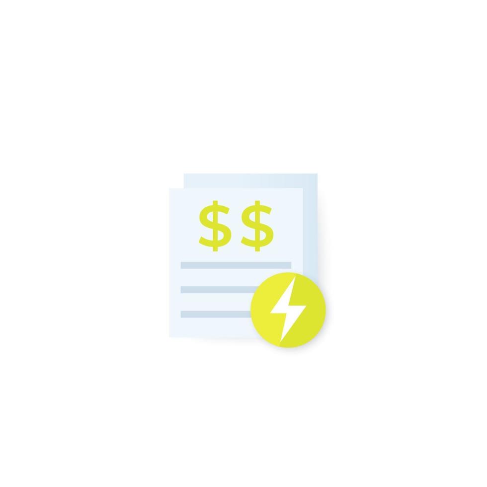 electricity utility bills vector