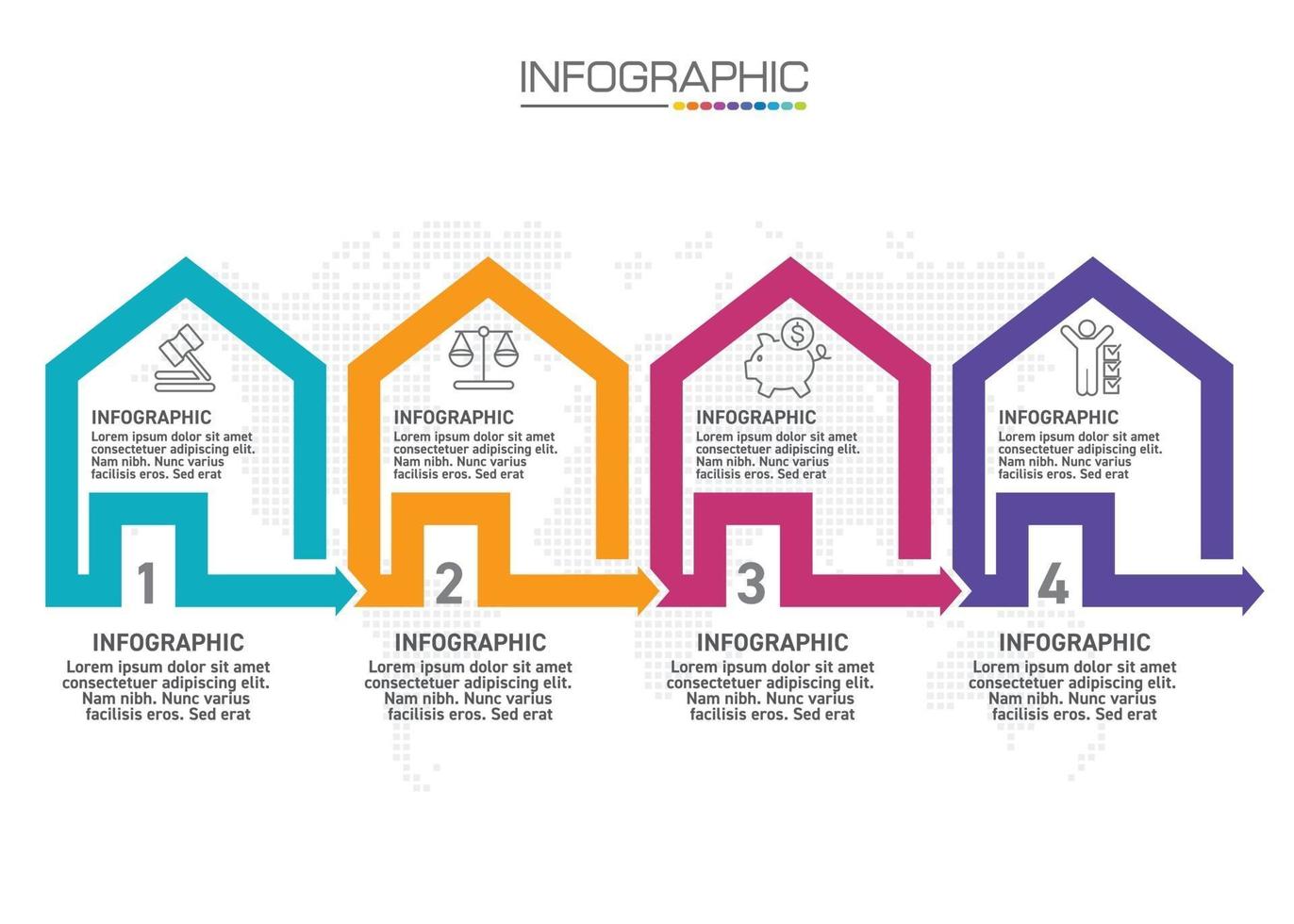 Infographic chart with shopping concept, 5 options can be used for business concept with 5 steps. vector