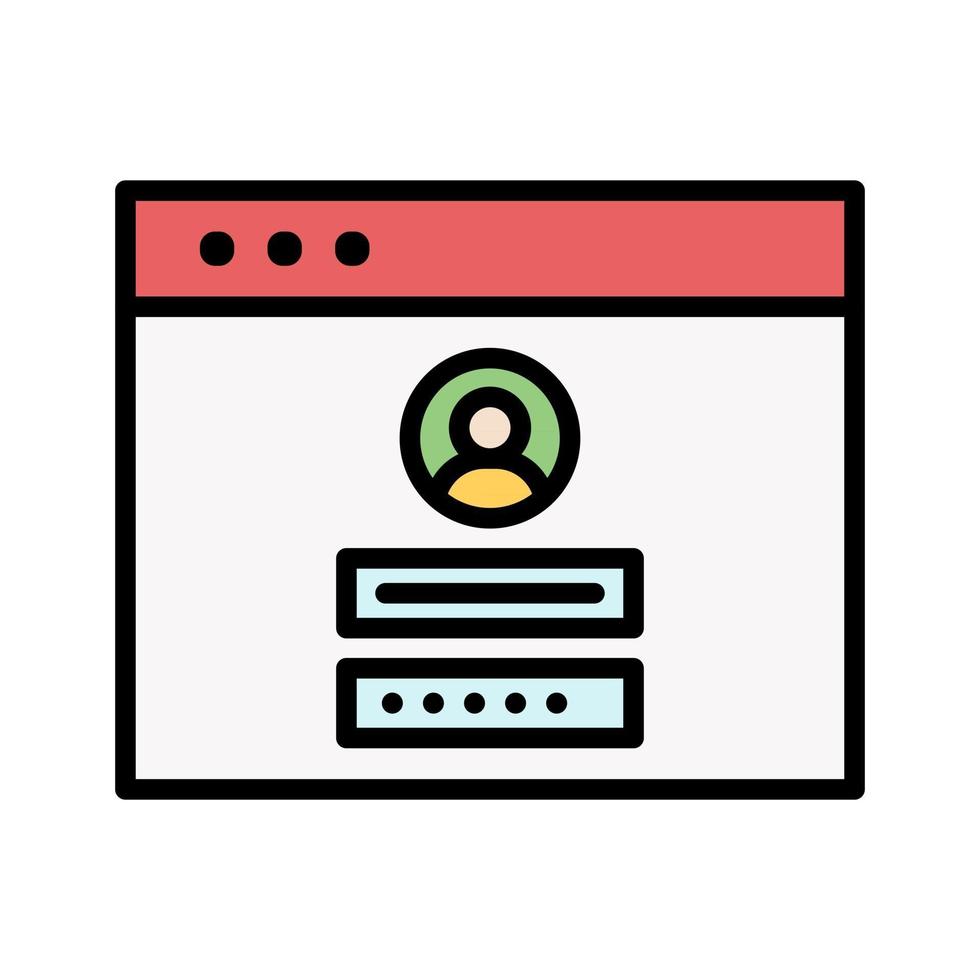 Login Form Icon vector