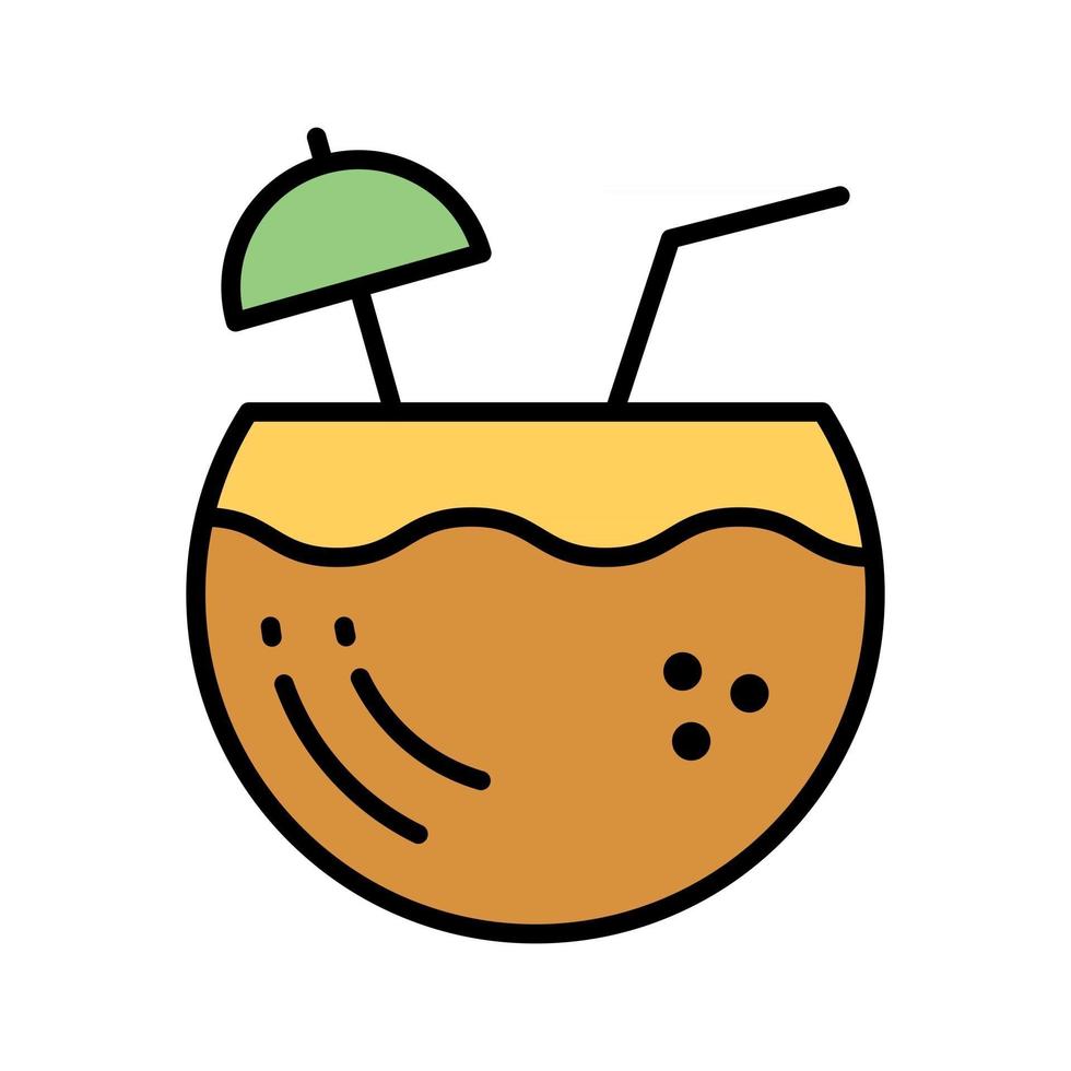 Coconut Drink Icon vector
