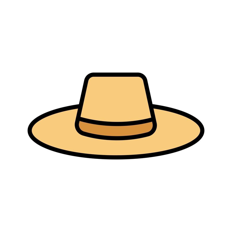icono de sombrero de playa vector