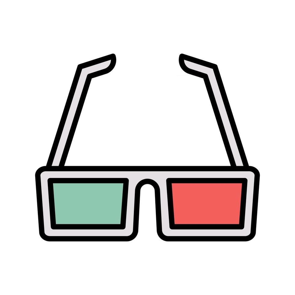 Icono de gafas 3d vector