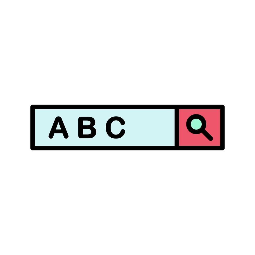 icono de búsqueda abc vector