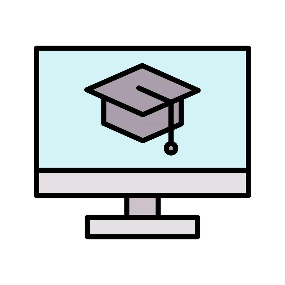 icono de educación en línea vector