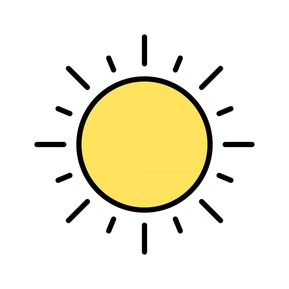 Sun Vector Icon