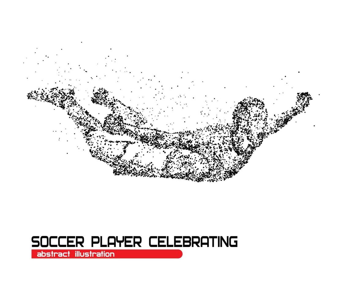 Soccer player happy after victory goalkeeper on a white background Vector illustration