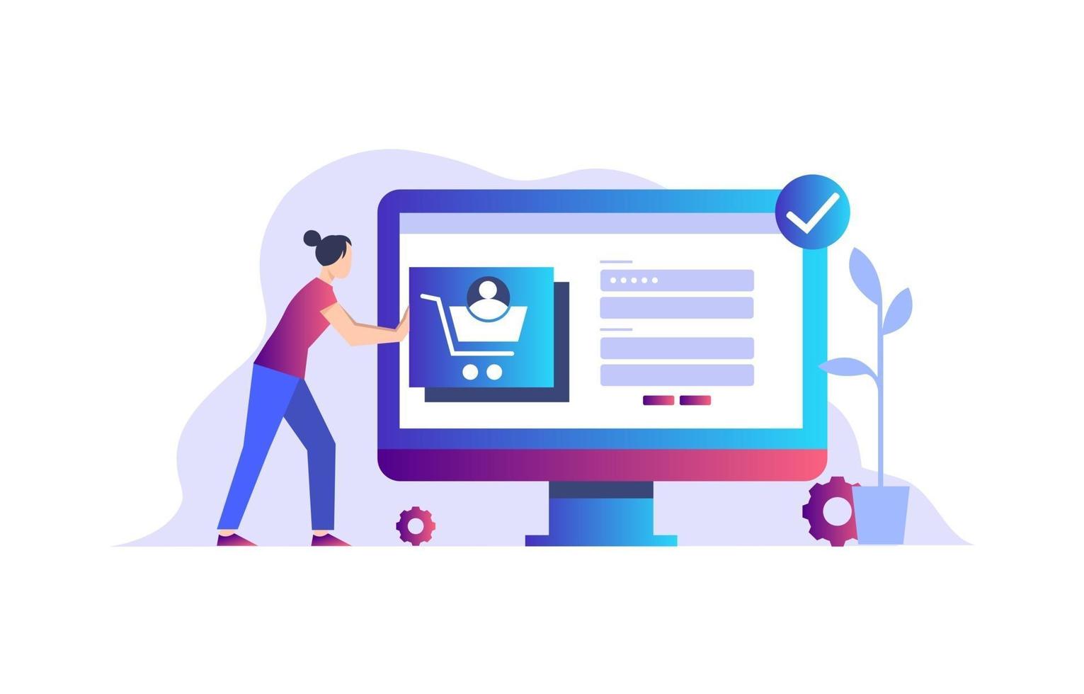 Create a Marketplace Account vector