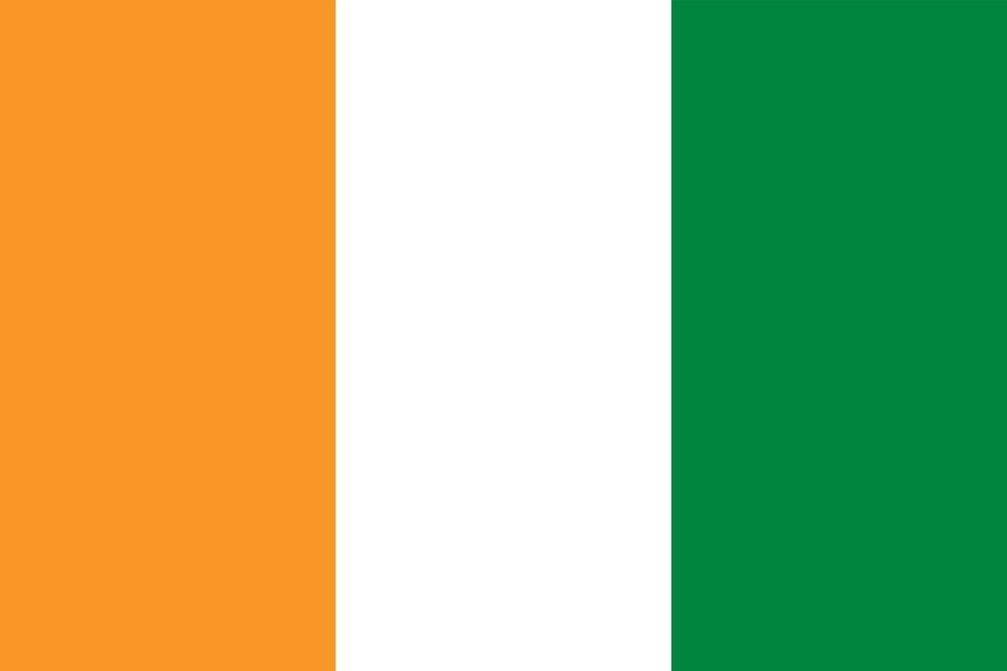 Costa de Marfil oficialmente bandera vector