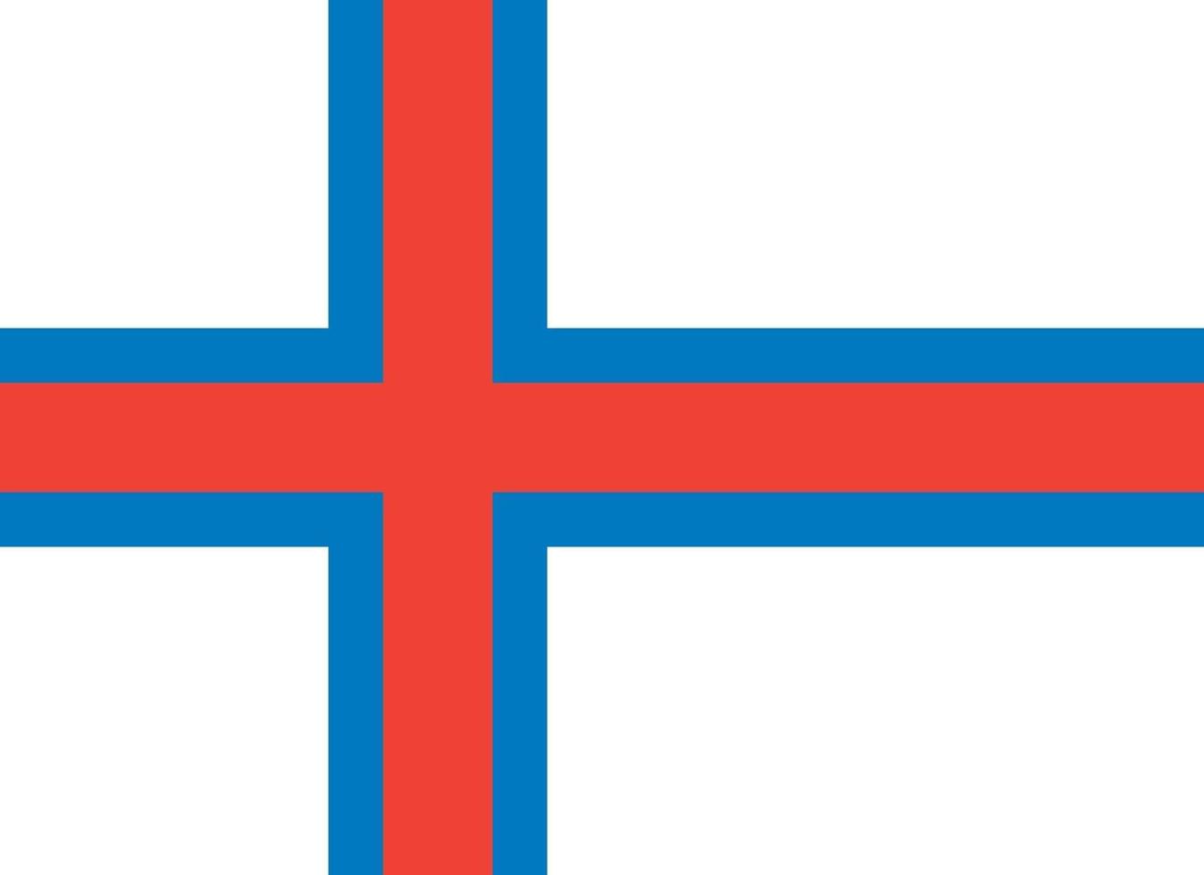 Faroe Islands officially flag vector