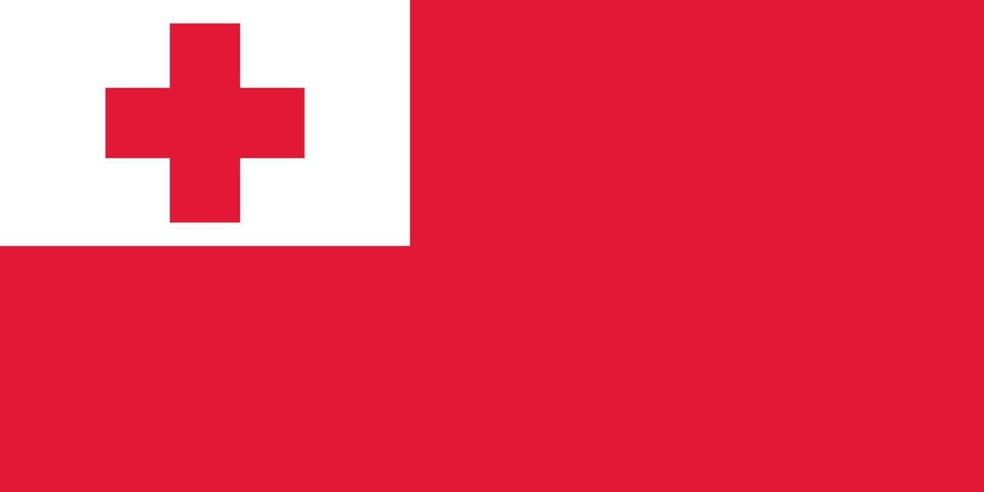 Tonga oficialmente bandera vector