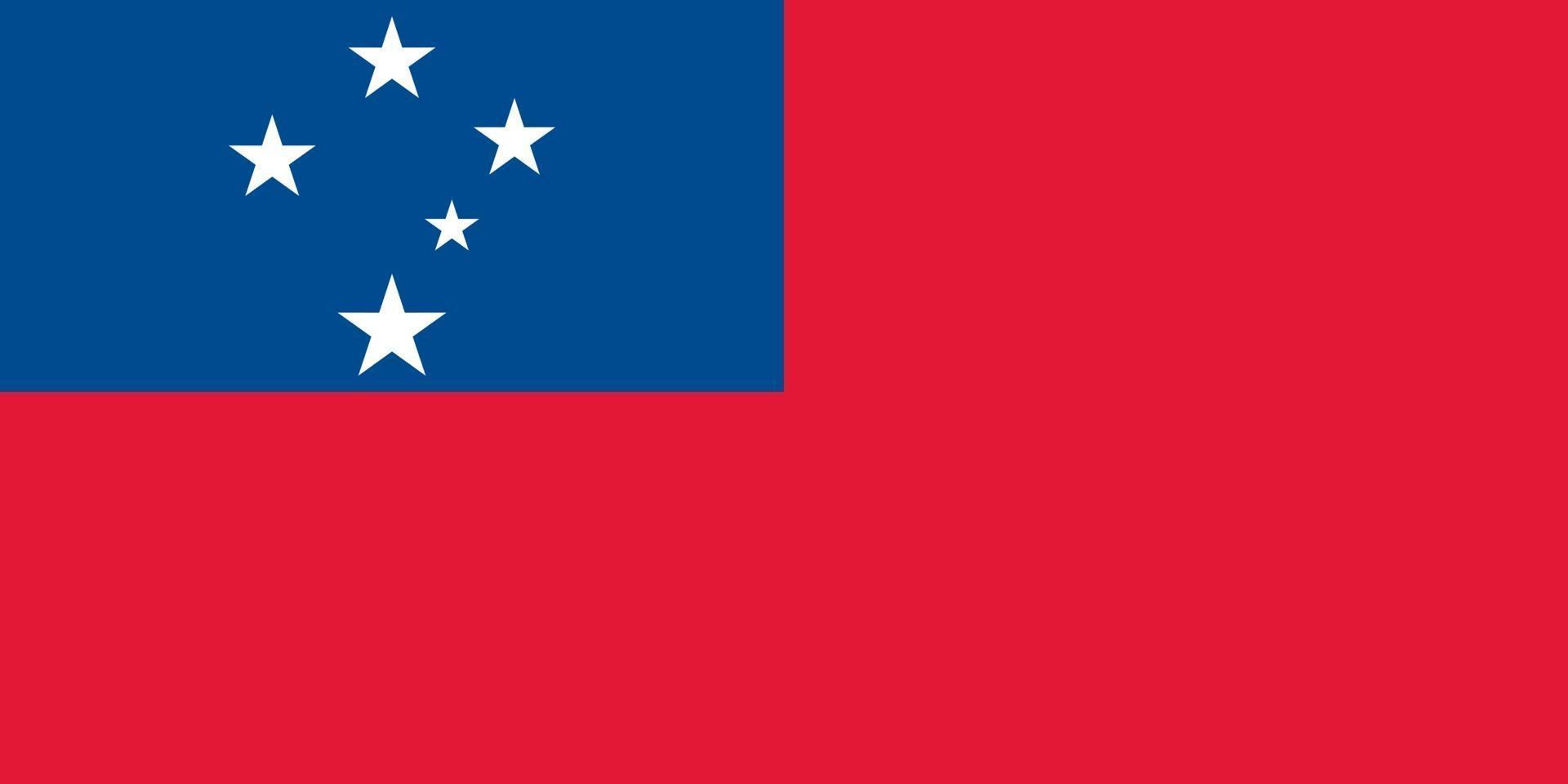Samoa officially flag vector
