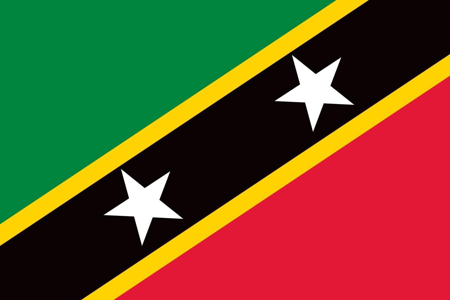 Saint Kitts and Nevis officially flag vector