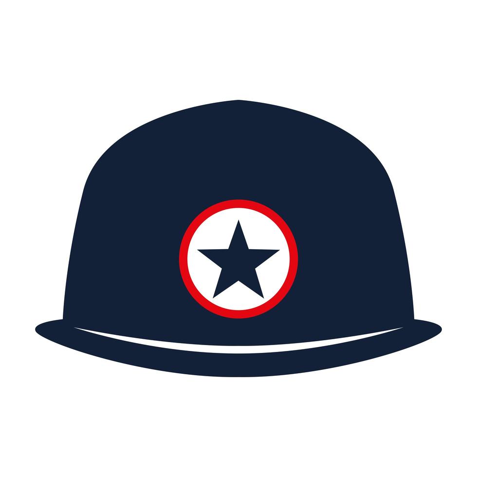 bowler hat with star vector