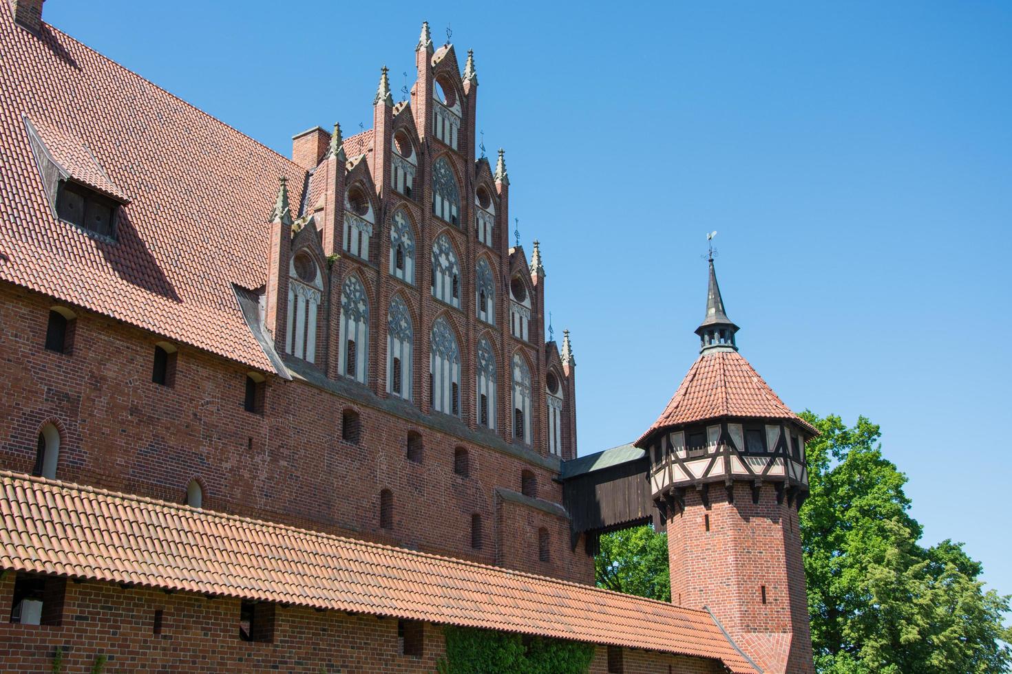 Landscape with malbork castle in Poland photo