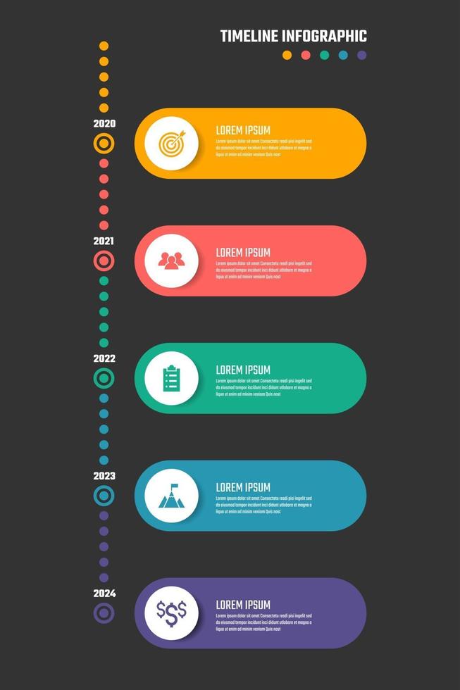 diseño de vector de infografía de línea de tiempo, plantilla