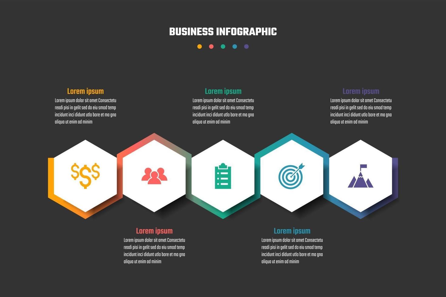 diseño de vector de infografía de negocios, información