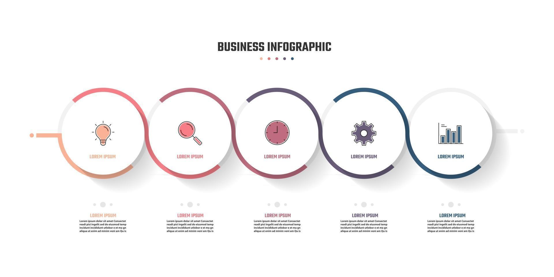 diseño de infografía empresarial, ilustraciones vectoriales vector