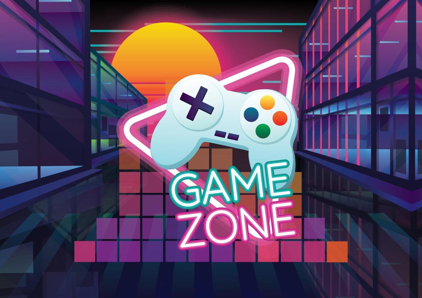 gamepad game zone icono de juego vector de fondo