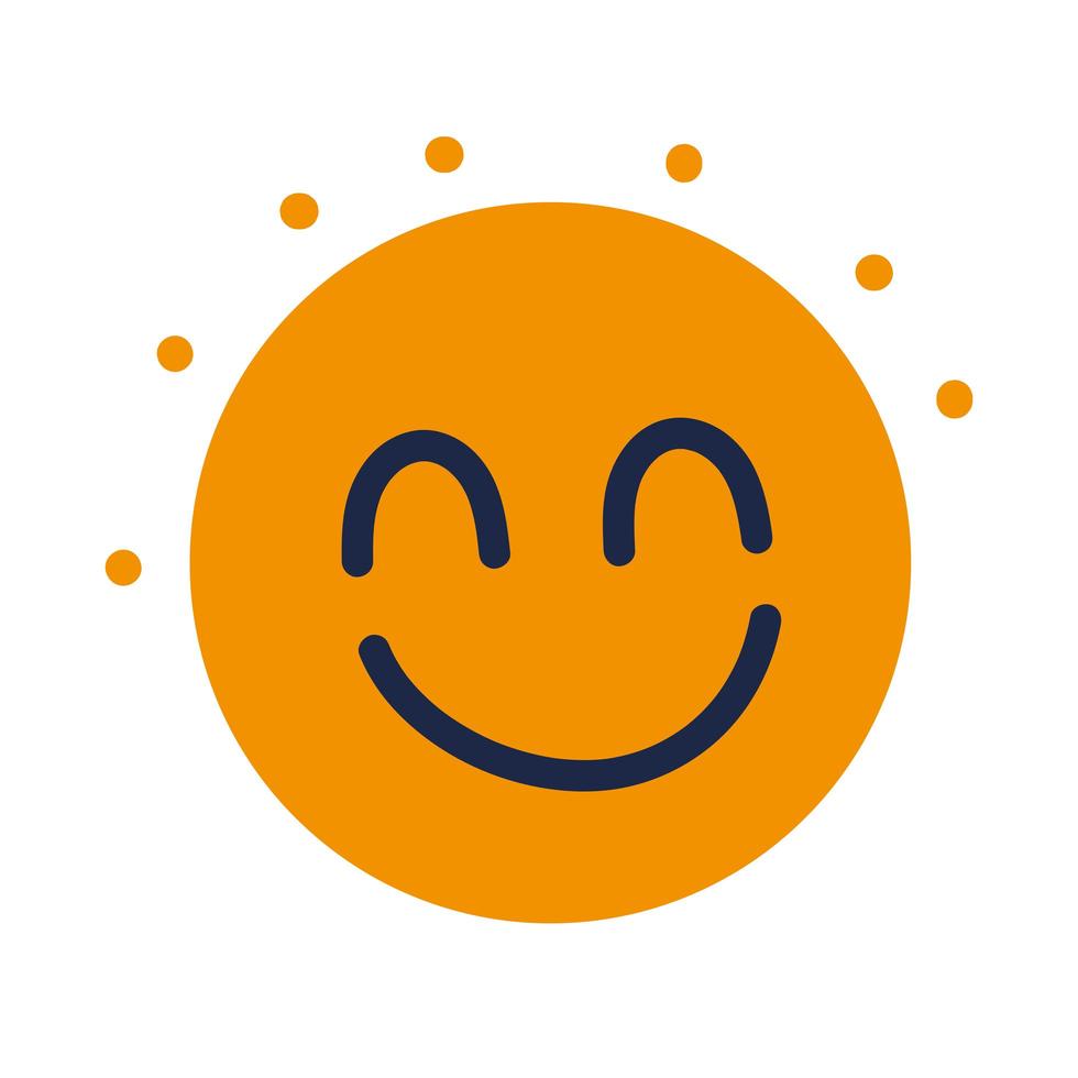 happy expression facial emoji vector