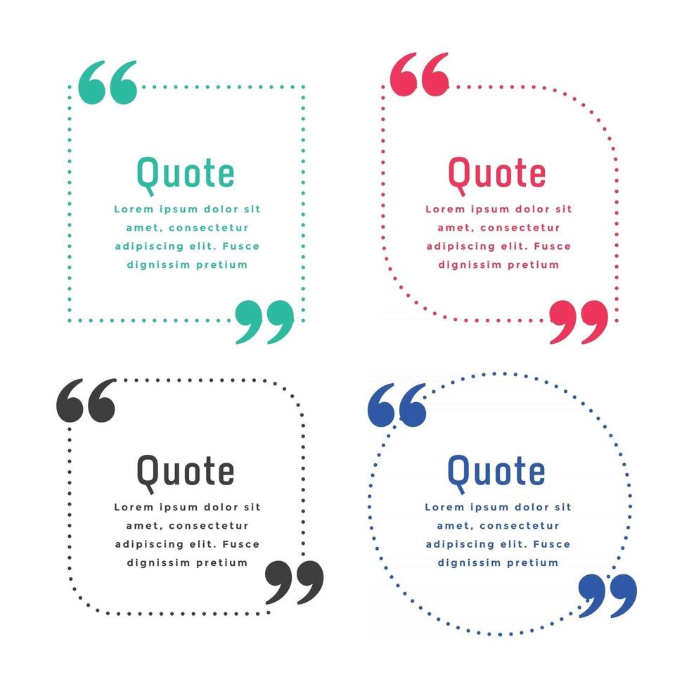 quote bubble frame set collection vector