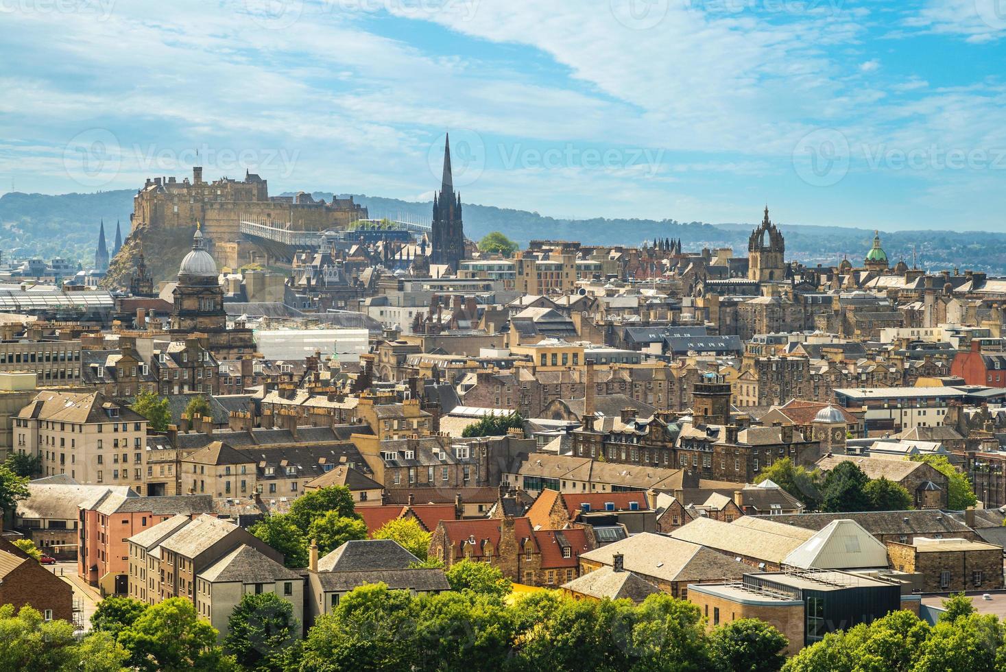 View over Edinburgh from Arthur seat, Scotland, UK photo