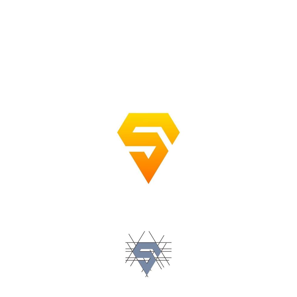 Colorful gradient style s letter logo illustration vector