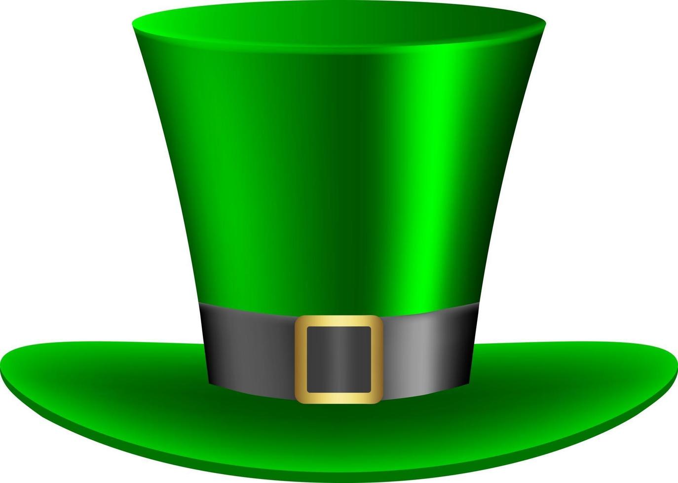 isolated green St. Patrick  hat vector