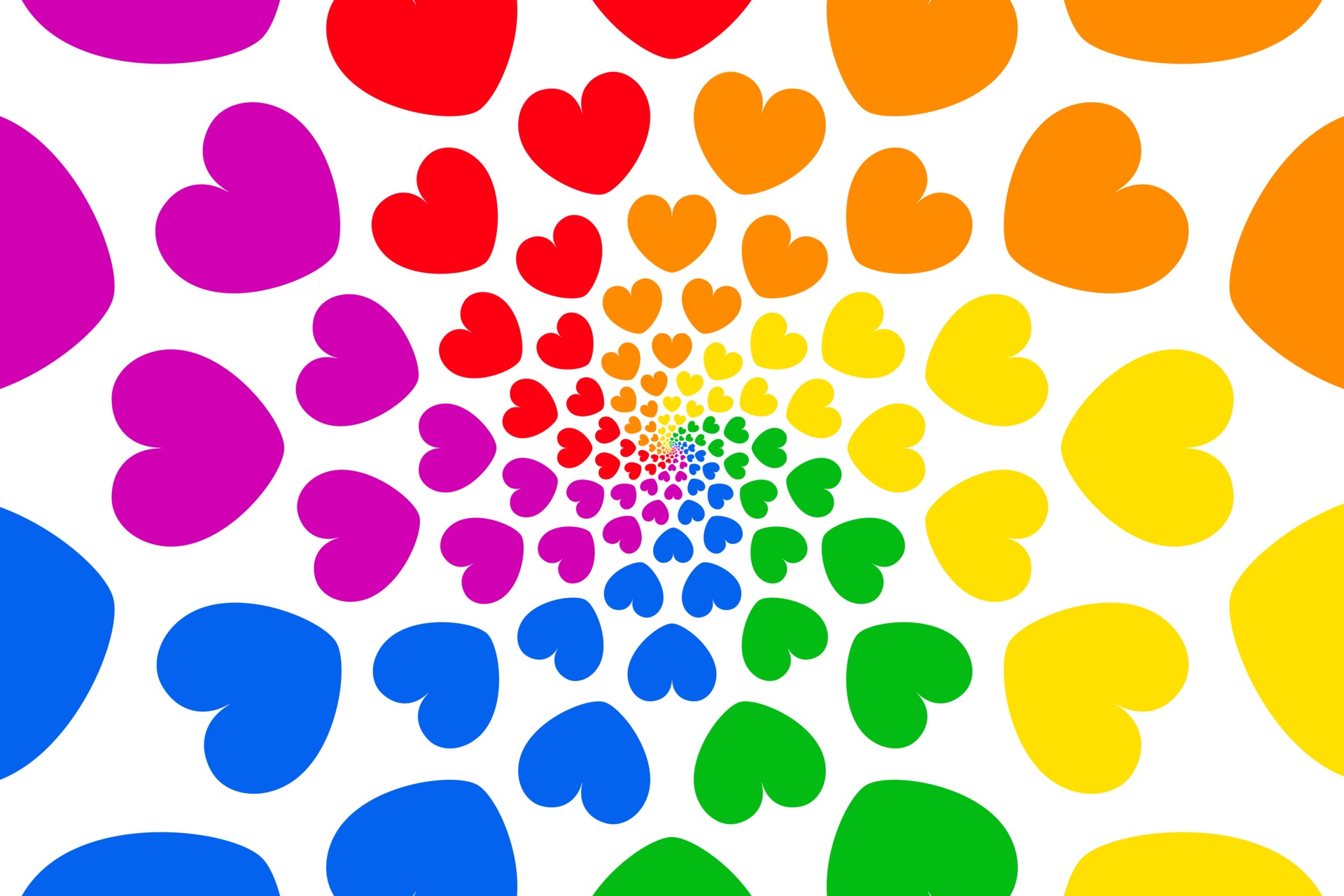 Background of Rainbow Heart shapes icon vector illustration 2642207