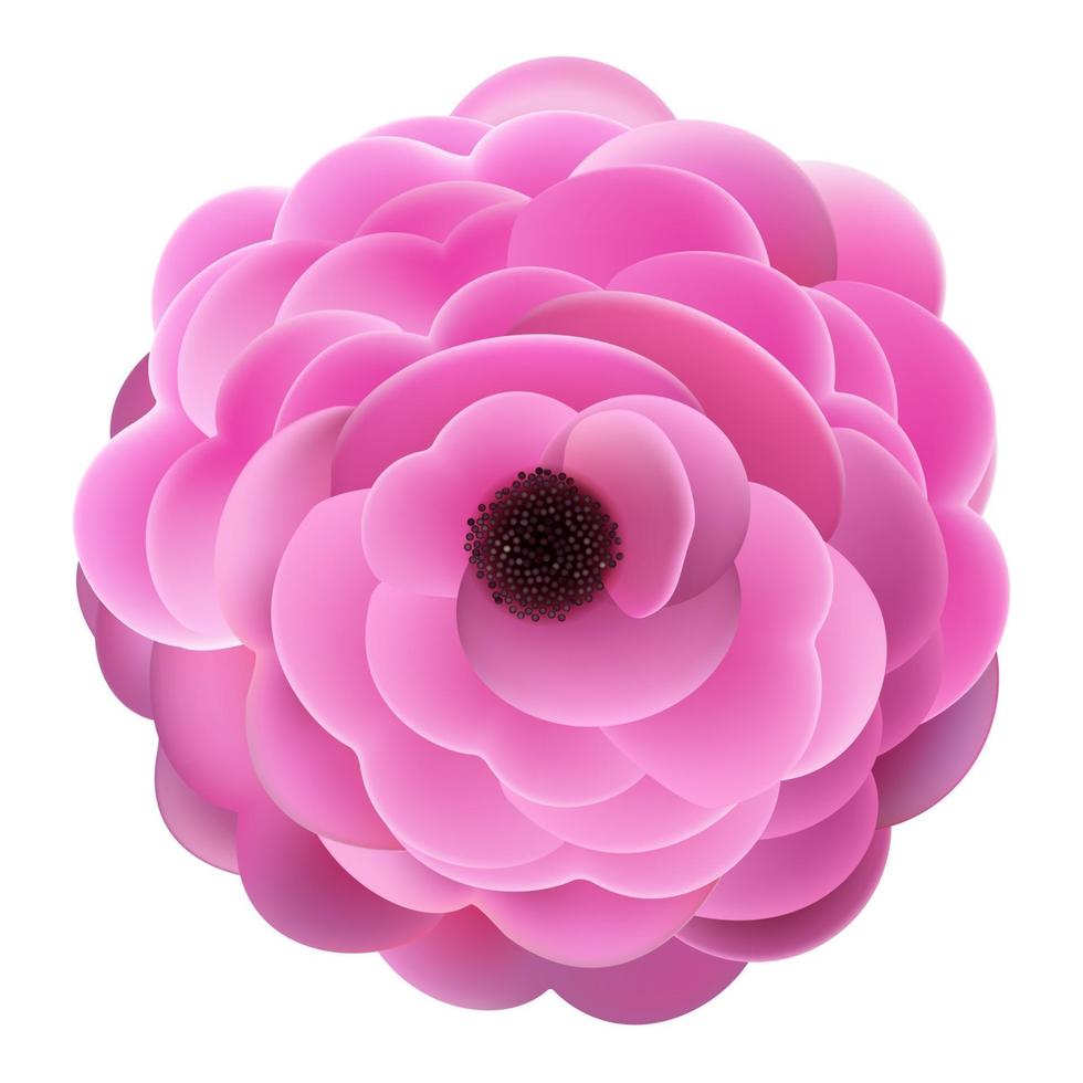 Realistic Abstract flower design element. Vector Illustration