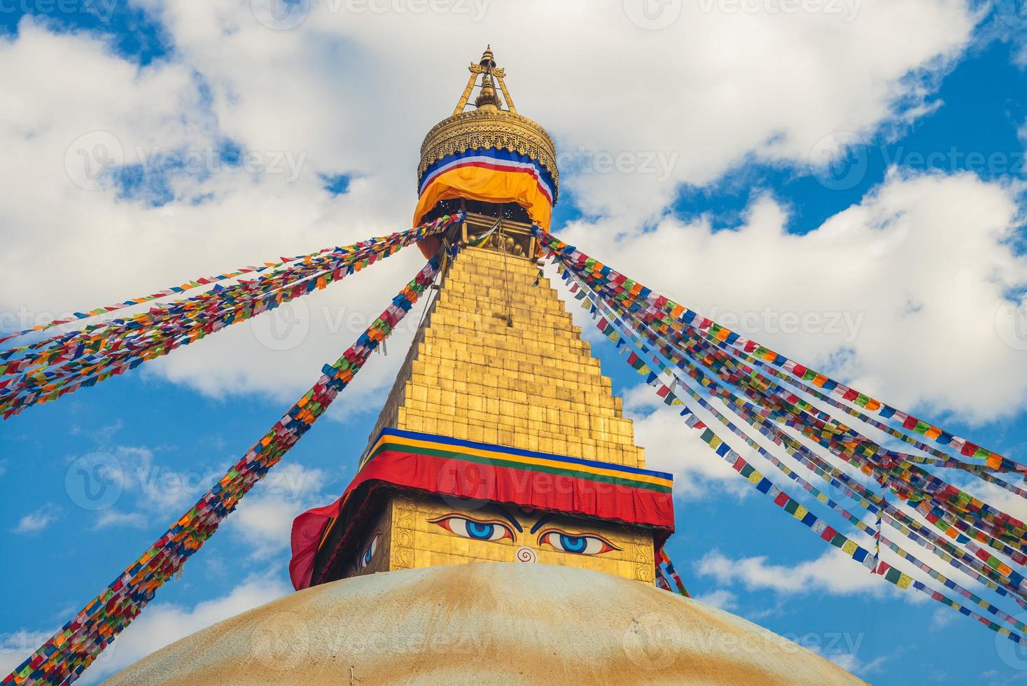 Boudha stupa aka Boudhanath at Kathmandu Nepal photo