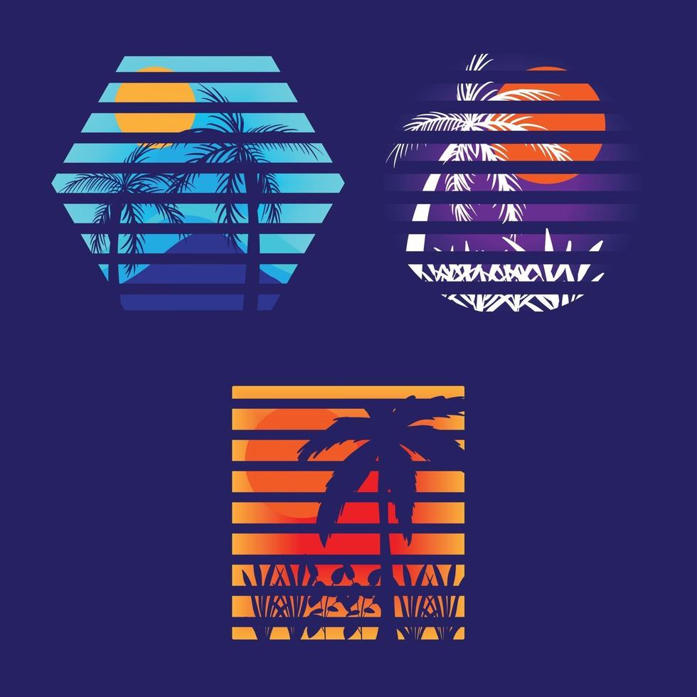 Set outdoor illustration vector