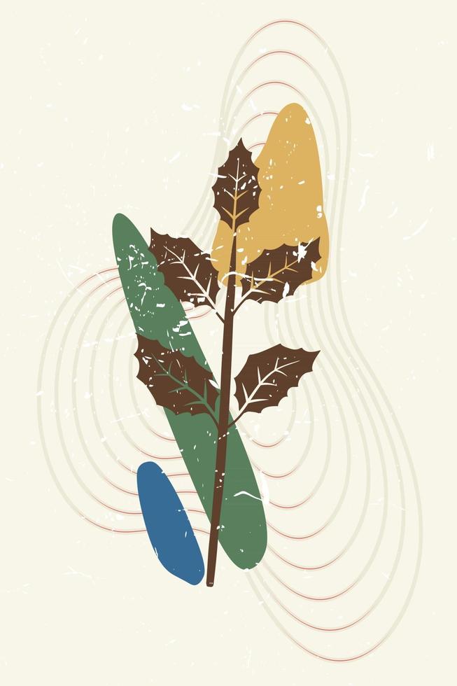 Leaves abstract decoration vector