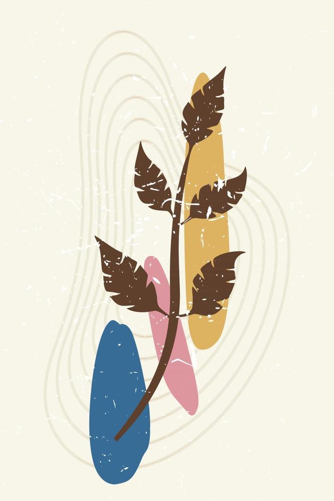 Leaves abstract decoration vector