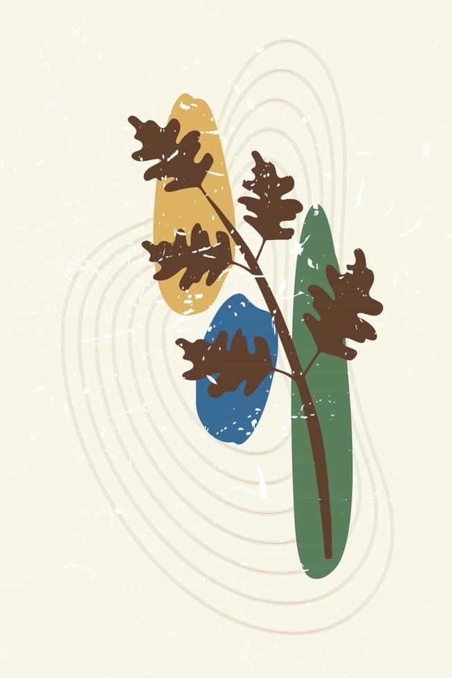 Leaves abstract decoration vector