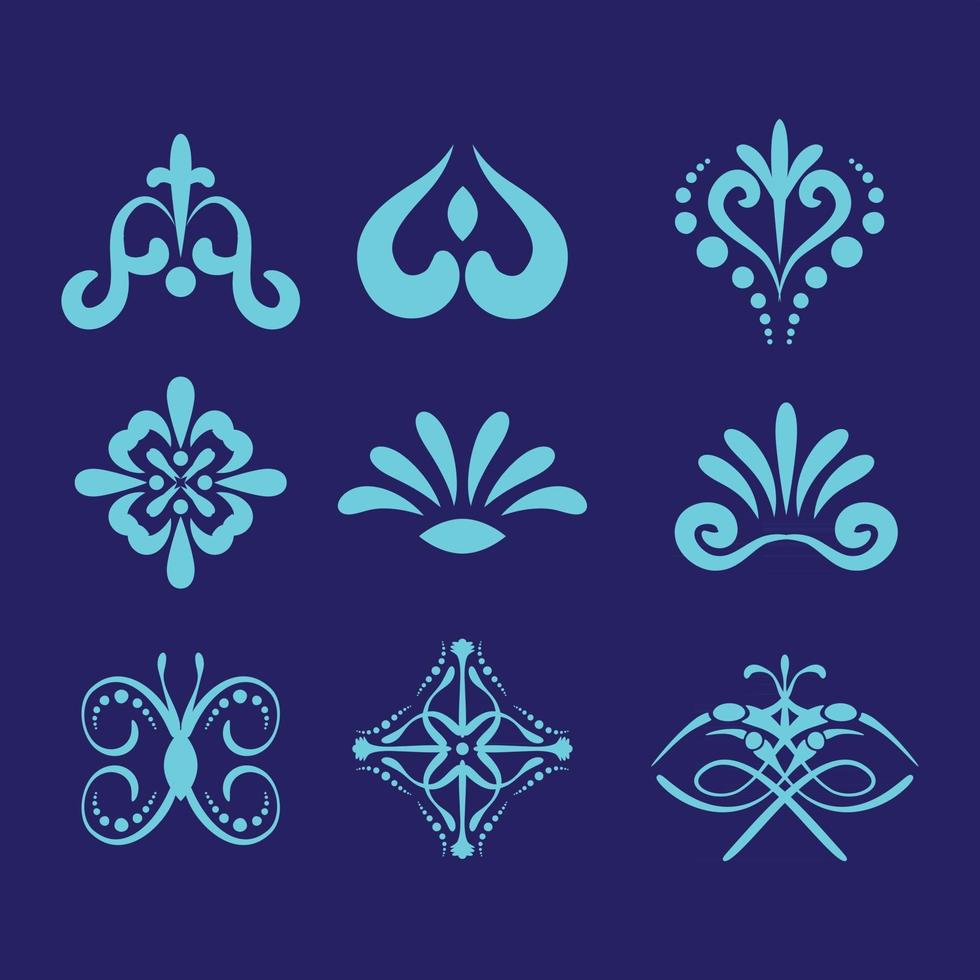 Vector set ornaments