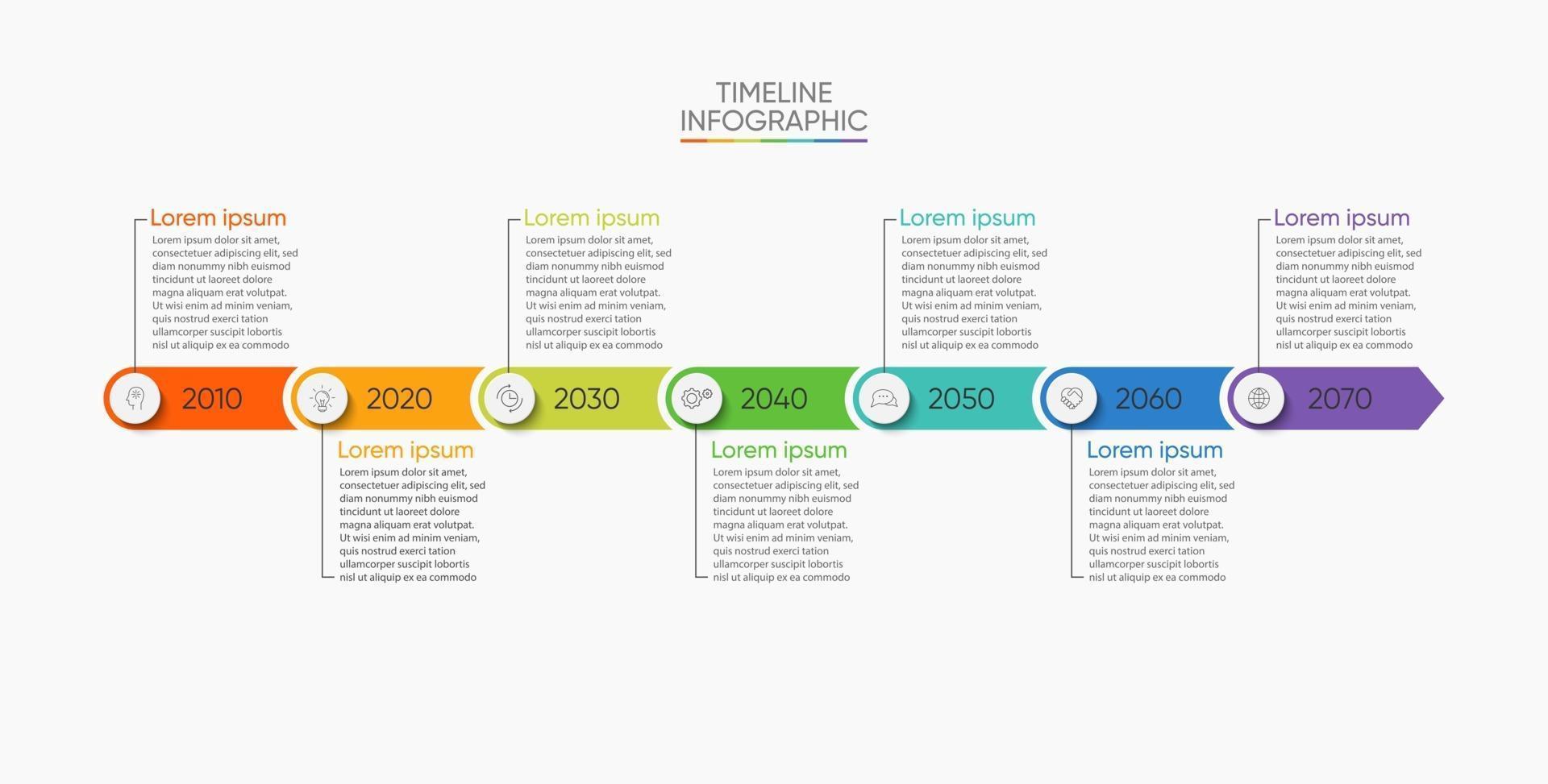 Business data visualization timeline infographic icons designed for ...