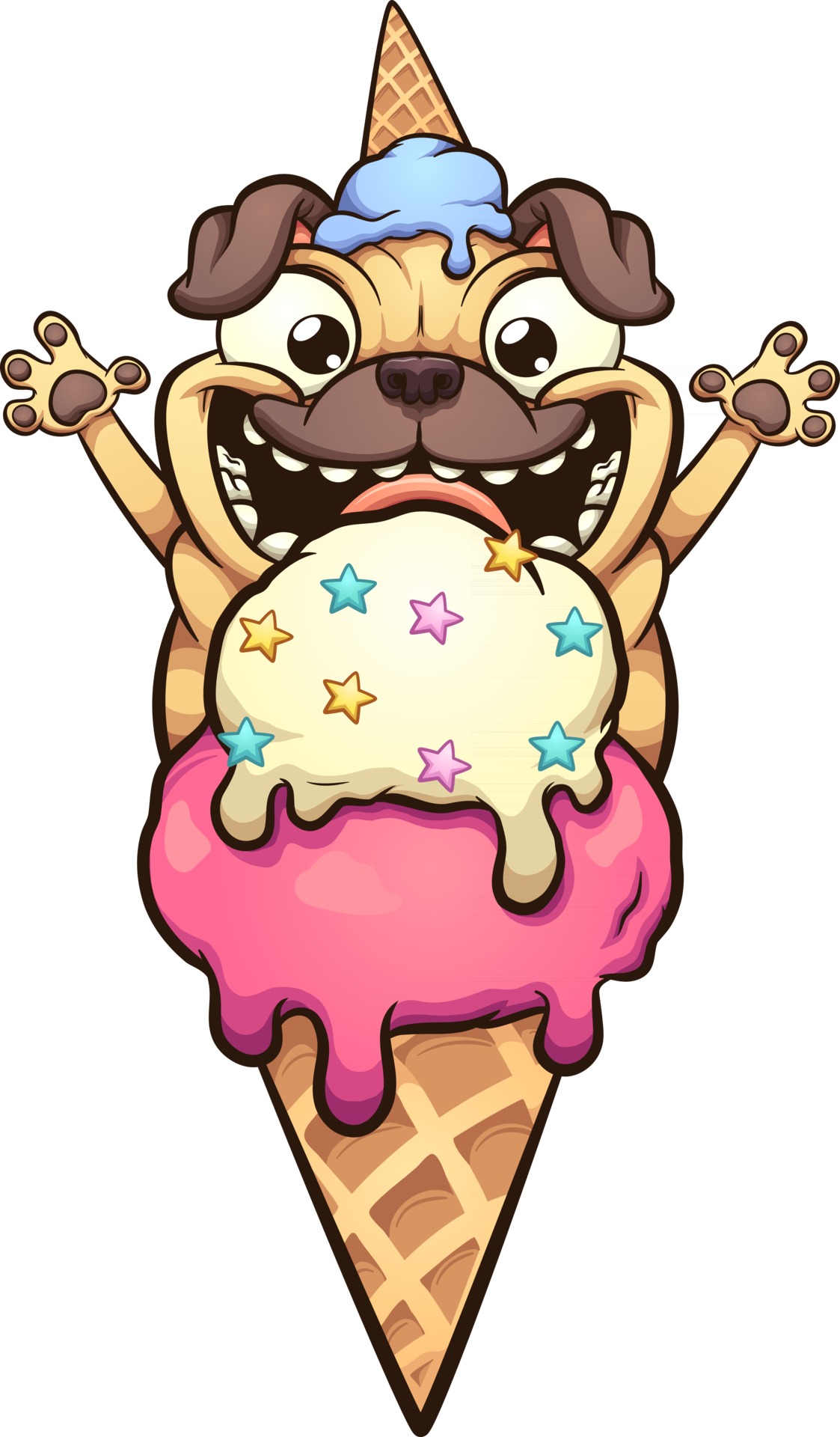 dog eating ice cream