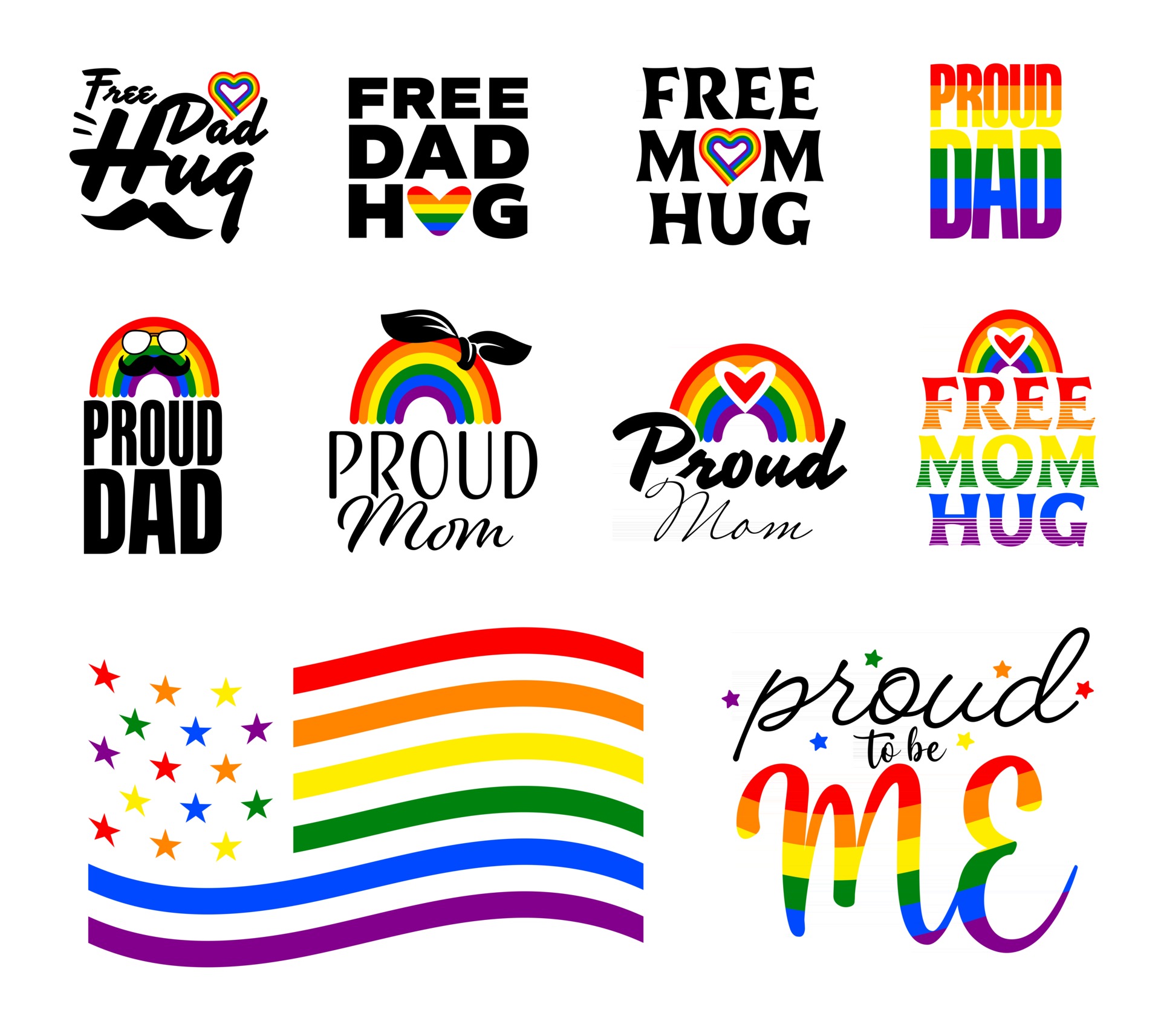 Pride Month Logo. Graphic Design About LGBT and LGBTQ. 2645940 Vector