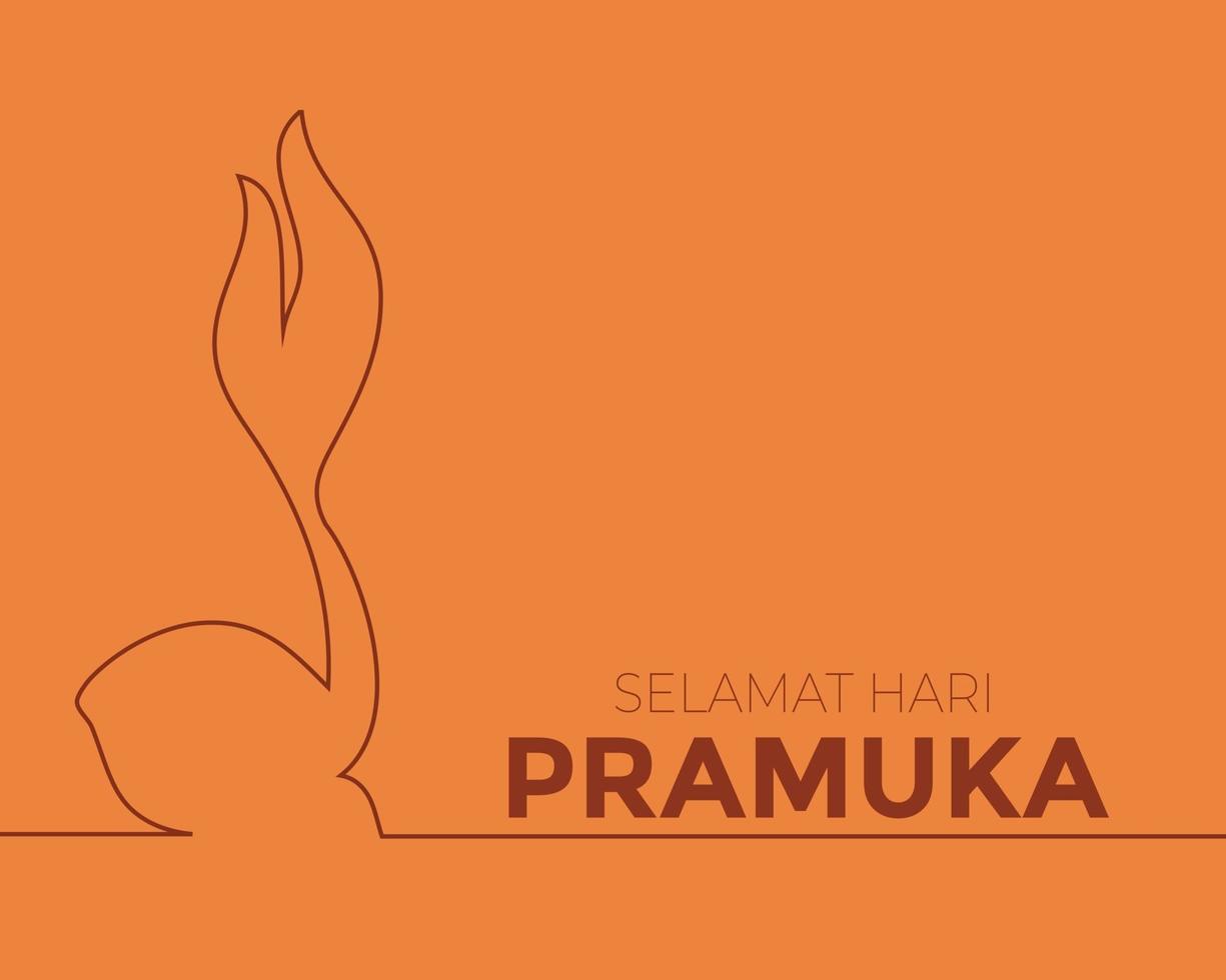 Pramuka Day Greeting Card Template vector