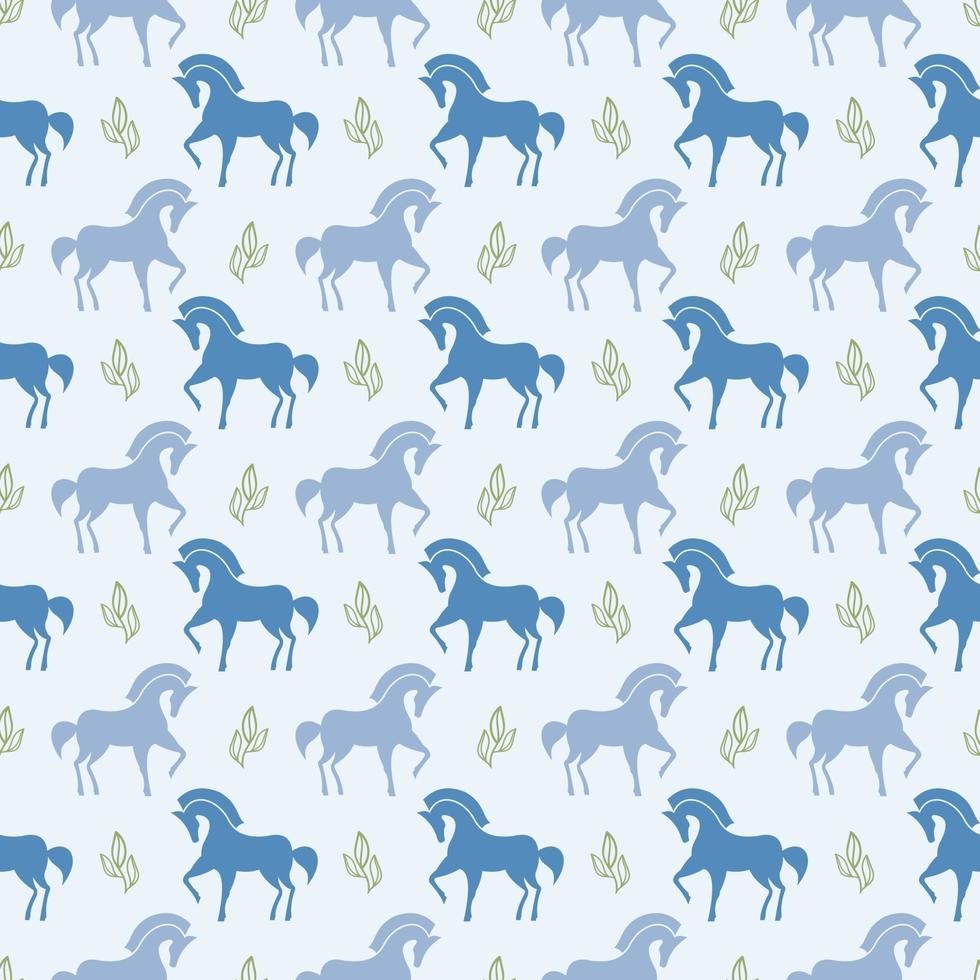 Vector horse seamless pattern background Stock Vector Image