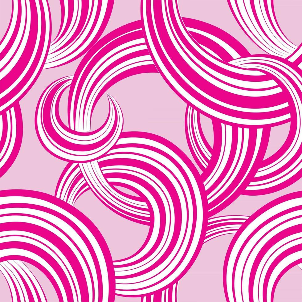 Abstract geometric seamless pattern. Bubble background. Circles. Wave striped loops Chaotic flow motion texture. Round shape ornamental wallpaper vector