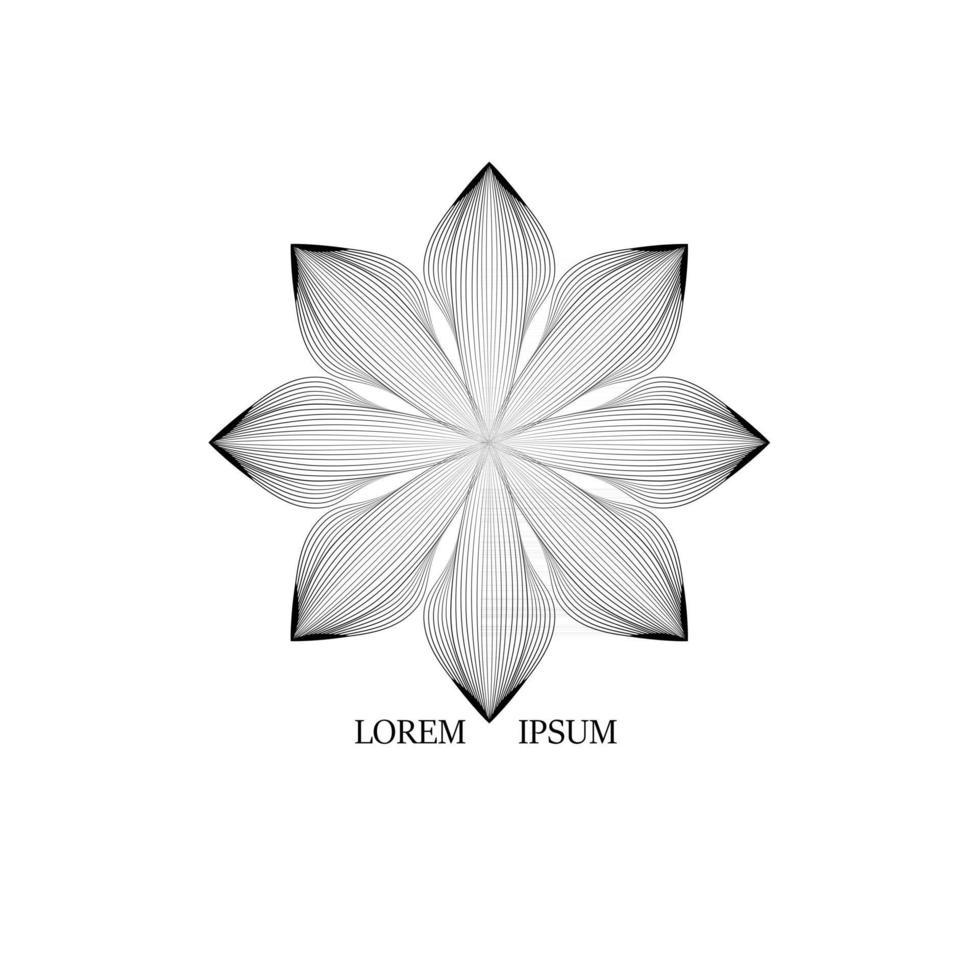 signo floral. diseño de arte de línea de icono de logotipo de flor elegante abstracto. símbolo dibujado floral premium creativo universal. vector